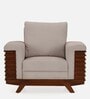 Ashoka 1 Seater Sofa In Brown Finish