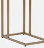 Ashton Metal C Shaped Table in White Finish