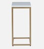 Ashton Metal C Shaped Table in White Finish