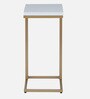Ashton Metal C Shaped Table in White Finish