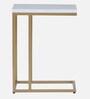 Ashton Metal C Shaped Table in White Finish