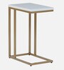 Ashton Metal C Shaped Table in White Finish