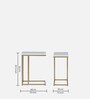 Ashton Metal C Shaped Table in White Finish