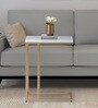 Ashton Metal C Shaped Table in White Finish