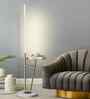 Ashton Inbuilt Led Gold Finish Metal Shelf Floor Lamp With White Colour Shade Ashton Inbuilt Led Gold Finish Metal Shelf Floor Lamp With White Colour Shade