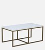 Ashton Metal Nesting Coffee Table Set in White & Gold Finish