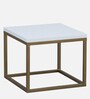 Ashton Metal Nesting Coffee Table Set in White & Gold Finish