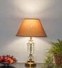 Ashurst Metal & Crystal Table Lamp (Black & Antique Brass)
