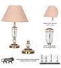 Ashurst Metal & Crystal Table Lamp (Black & Antique Brass)