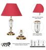 Ashurst Metal & Crystal Table Lamp (Black & Antique Brass)