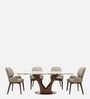 Ashwood 6 Seater Dining Set In Beige Colour