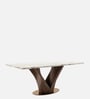 Ashwood 6 Seater Dining Set In Beige Colour