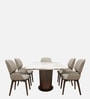 Ashwood 6 Seater Dining Set In Beige Colour