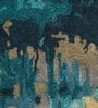 Blue Abstract Wool 5 ft x 7 ft Hand Tufted Carpet