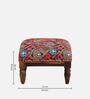 Asita Fabric Foot Stool in Provincial Teak Finish