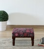 Asita Sheesham Wood Foot Stool In Provincial Teak Finish
