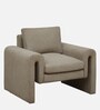 Askim Fabric 1 Seater Sofa In Beige Colour