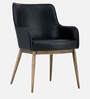 Asko Leatheratte Arm Chair in Black Colour