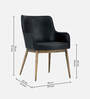 Asko Leatheratte Arm Chair in Black Colour