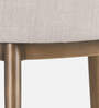 Asko Velvet Arm Chair in Off White Colour