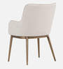 Asko Velvet Arm Chair in Off White Colour