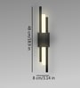 Asmara 10 Watt Metal LED Wall Flush Mount Light (Black)