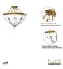 Asmara Glass And Brass Pendant Light