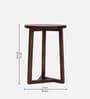 Asmara Solid Wood End Table in Walnut Finish
