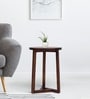 Asmara Solid Wood End Table in Walnut Finish