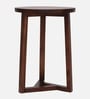 Asmara Solid Wood End Table in Walnut Finish