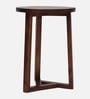 Asmara Solid Wood End Table in Walnut Finish