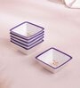Aspen Blue Collection Edge Bowl Set of 6