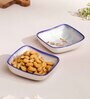 Aspen Blue Collection Square Bowl 14cm Set of 2