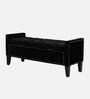 Aspen Fabric Premium Storage Ottoman Ottoman in Black Colour