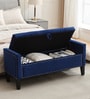 Aspen Fabric Premium Storage Ottoman Ottoman in Blue Colour
