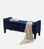 Aspen Fabric Premium Storage Ottoman Ottoman in Blue Colour