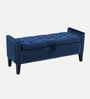 Aspen Fabric Premium Storage Ottoman Ottoman in Blue Colour