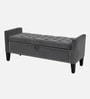 Aspen Fabric Premium Storage Ottoman Ottoman in Dark Grey Colour