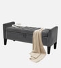 Aspen Fabric Premium Storage Ottoman Ottoman in Dark Grey Colour