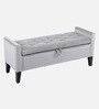 Aspen Fabric Premium Storage Ottoman Ottoman in Light Frey Colour