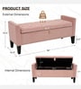 Aspen Fabric Premium Storage Ottoman Ottoman in Pink Colour