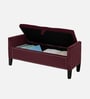 Aspen Fabric Premium Storage Ottoman Ottoman in Red burgundy Colour