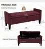 Aspen Fabric Premium Storage Ottoman Ottoman in Red burgundy Colour