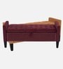 Aspen Fabric Premium Storage Ottoman Ottoman in Red burgundy Colour