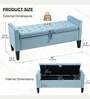 Aspen Fabric Premium Storage Ottoman Ottoman in Sky Blue Colour