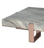 Aspen Metal Coffee Table in Golden Finish with White Marble Top