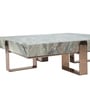 Aspen Metal Coffee Table in Golden Finish with White Marble Top
