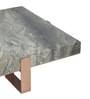 Aspen Metal Coffee Table in Golden Finish with White Marble Top