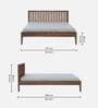 Aspire Sheesham Wood Queen Size Bed in Teak Finish