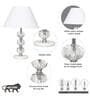 Aspley Metal, Marble & Crystal Table Lamp (Chrome)